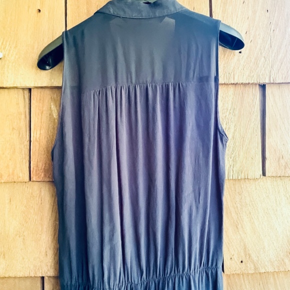 Zara Basic Navy Blue Wrap Jumpsuit Crossover Sleeveless Size XS - Picture 10 of 13